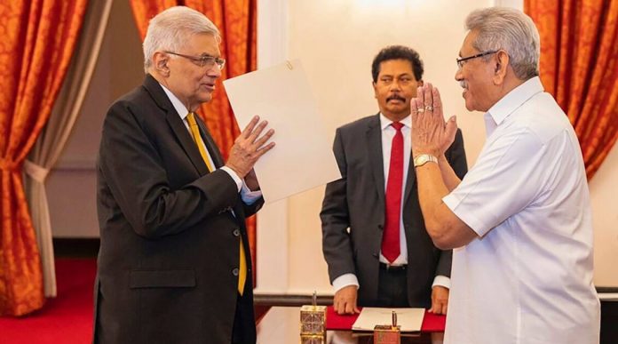 Sri Lanka PM sworn in as interim president